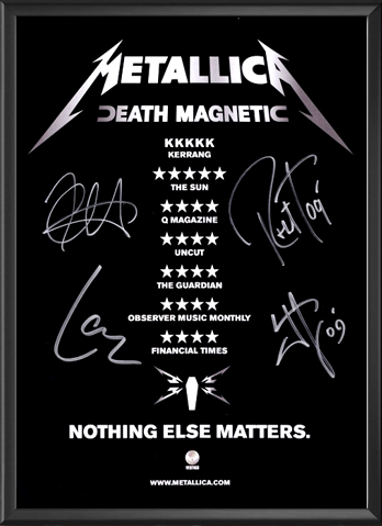 Metallica - Death Magnetic Signed Music Print